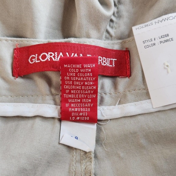 Gloria Vanderbilt Womens Pants Trousers Slacks Plus SZ 24W Tan Beige Career Wear - Picture 9 of 10